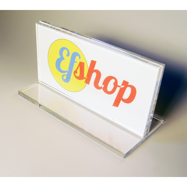 Suport etichete, Crystal, tip T, 140x70mm Suport etichete, Crystal, tip T, 140x70mm